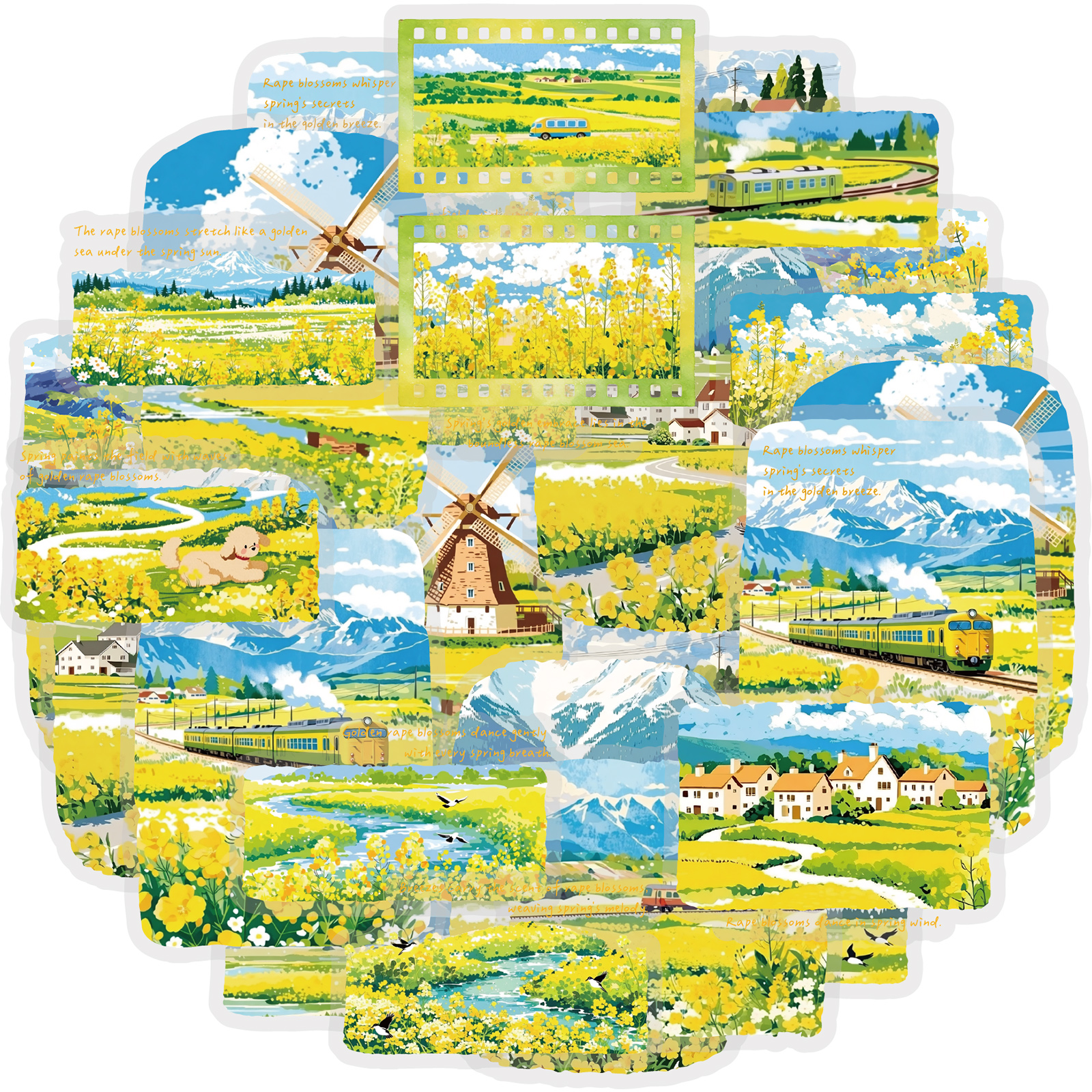 Garden Journal Planner - Etori Life 30Pcs Spring Rapeseed Flower