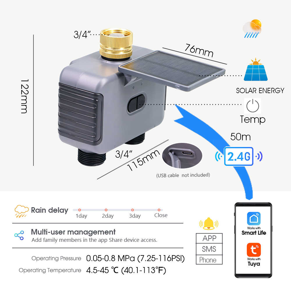 Tuay Smart Solar 2-Zone Wateri - Smart Garden Products recensione e prezzo