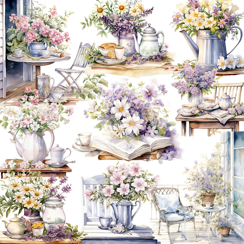 12Pcs/Pack Garden Afternoon Te - Garden Journal Planner recensione e prezzo