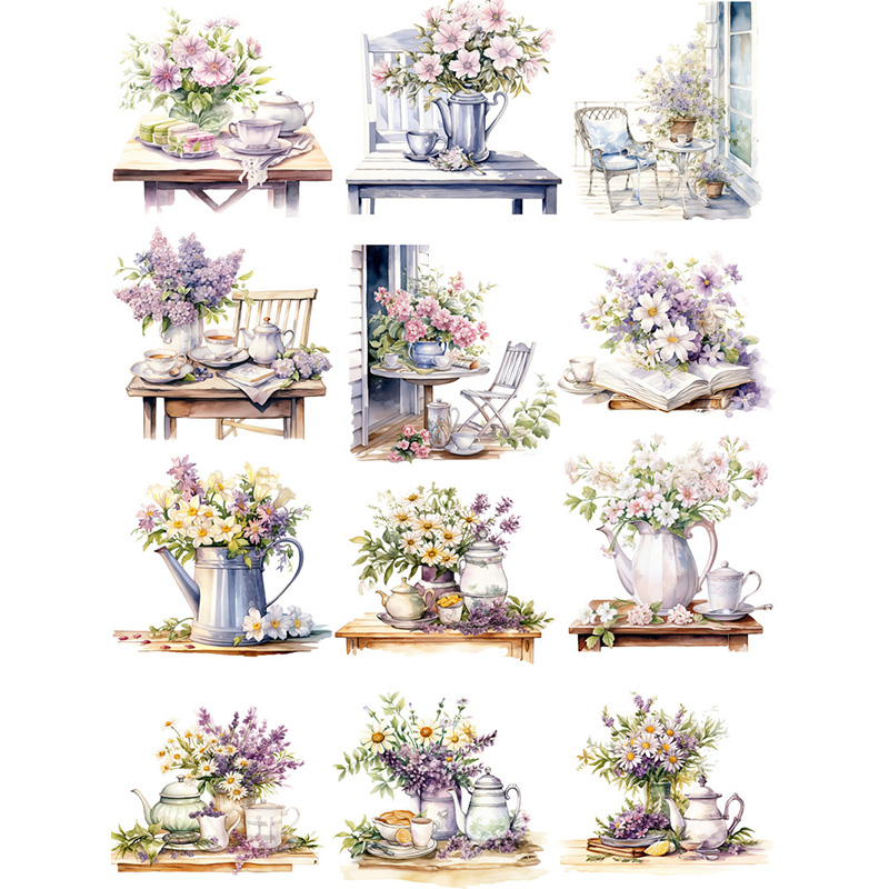 12Pcs/Pack Garden Afternoon Te - Garden Journal Planner recensione e prezzo