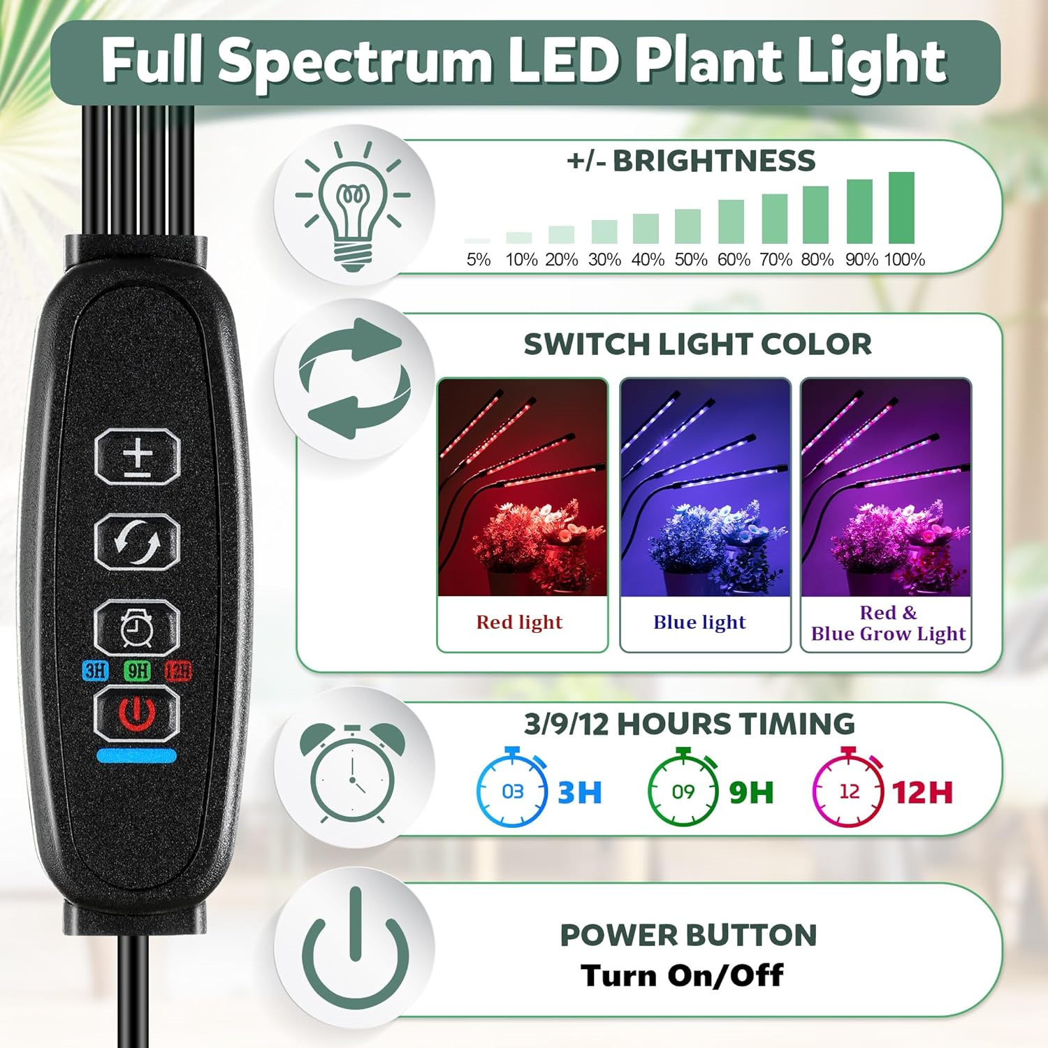 USB Phyto Lamp Full Spectrum H - Plant Grow Light Full Spectrum recensione e prezzo