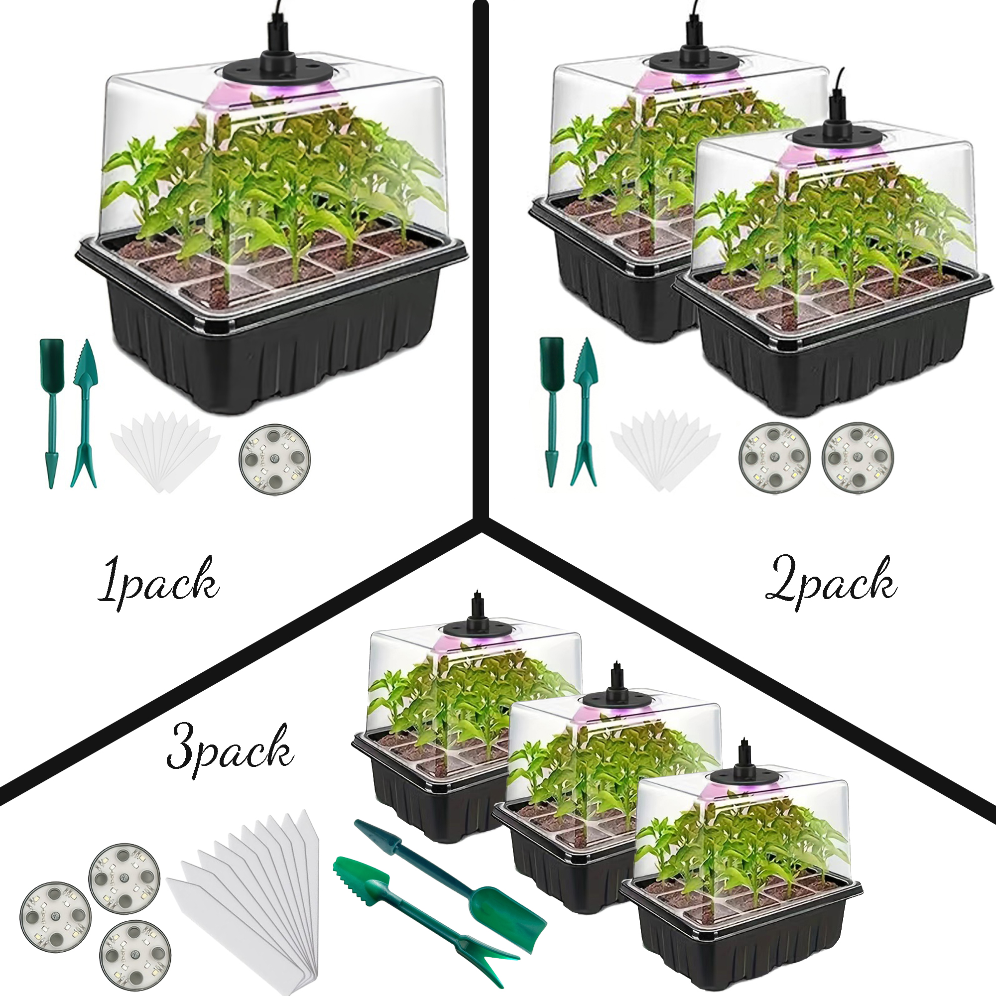 Seedling Starter Kit 1/2/3 Set - Plant Grow Light Full Spectrum recensione e prezzo