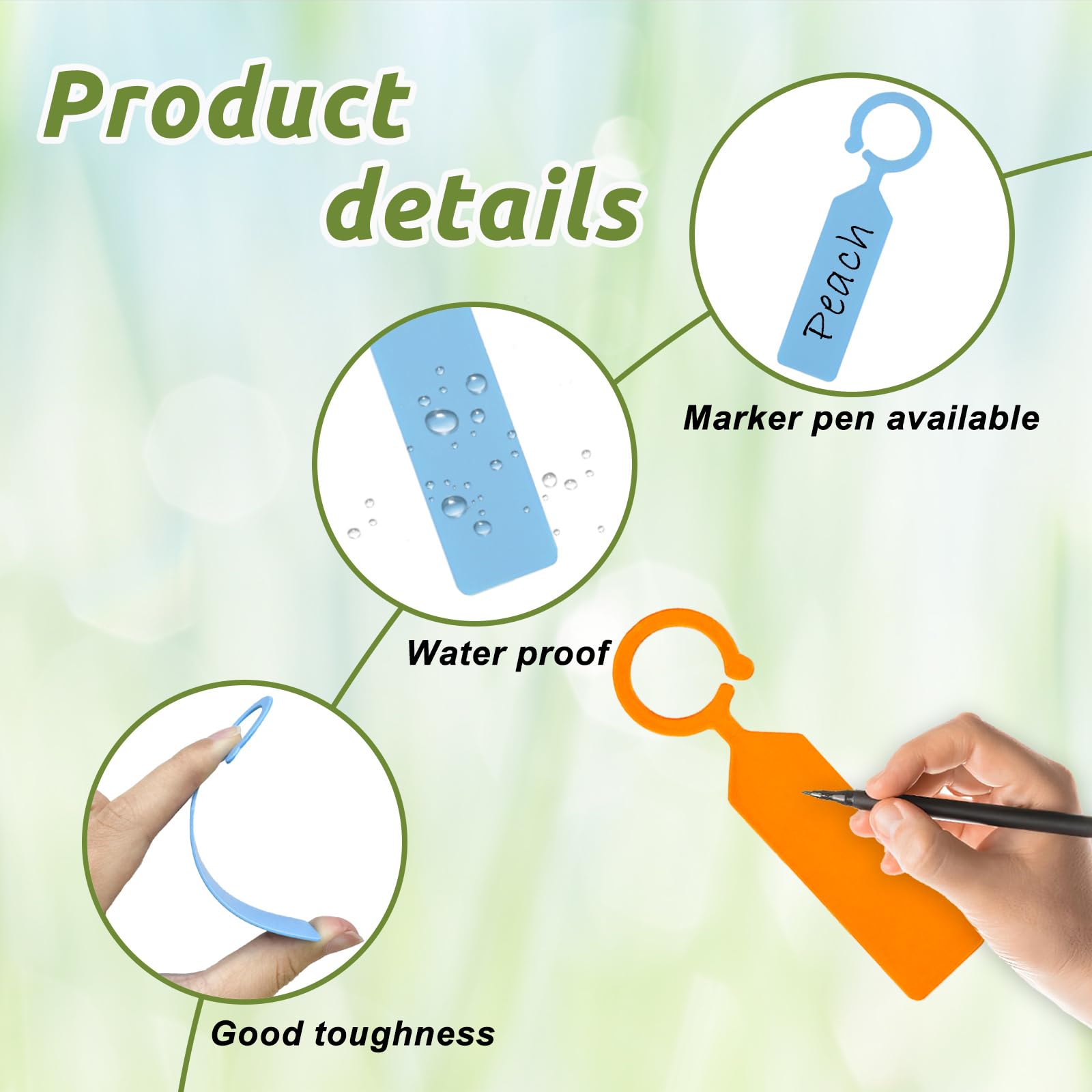 100PCS 10.7x2.3CM Plastic Gard - Garden Journal Planner recensione e prezzo