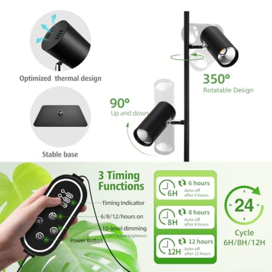 60W Dimmable Grow Light, Full  - Plant Grow Light Full Spectrum recensione e prezzo