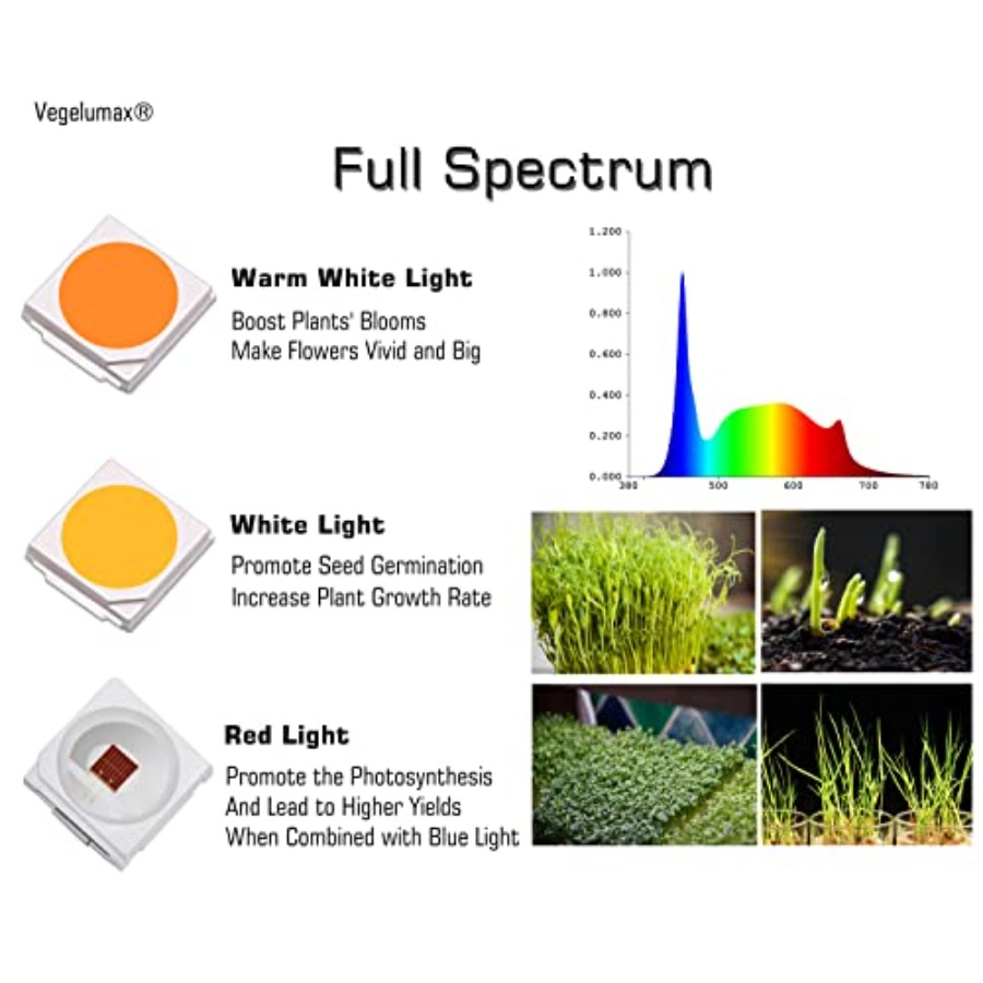LED Grow Light Lamp Stand for  - Plant Grow Light Full Spectrum recensione e prezzo