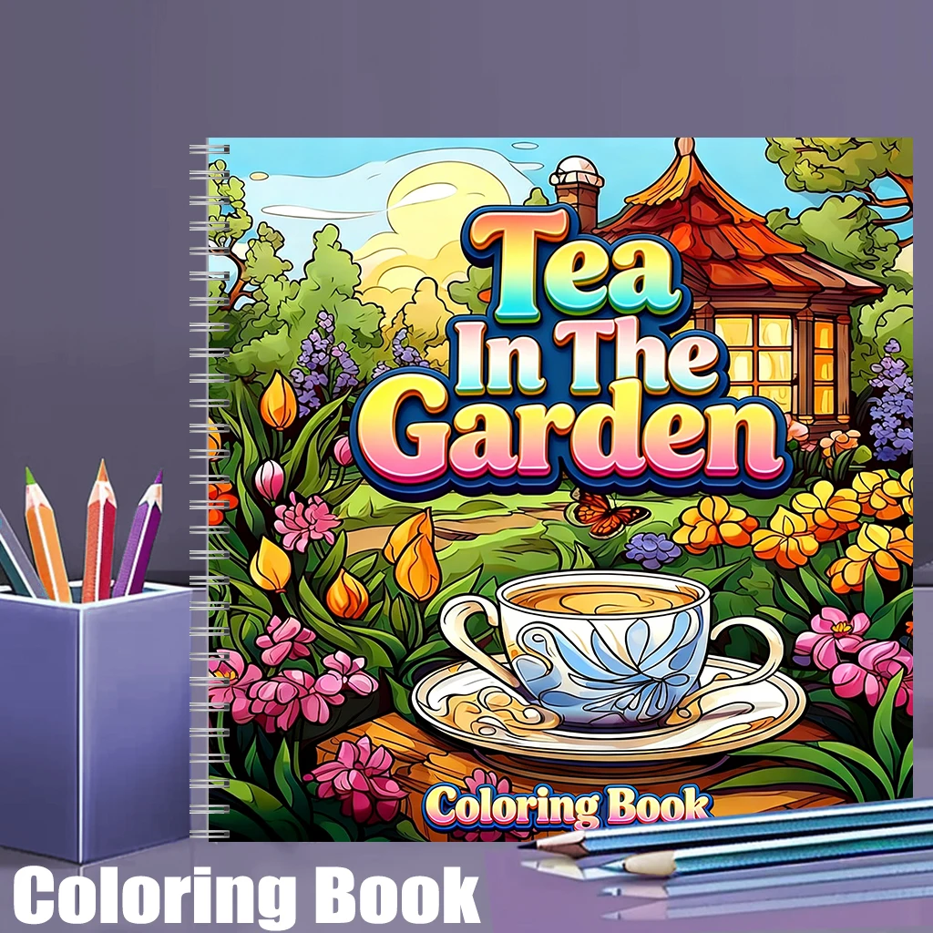 Tea In The Gardens Coloring Bo - Garden Journal Planner recensione e prezzo