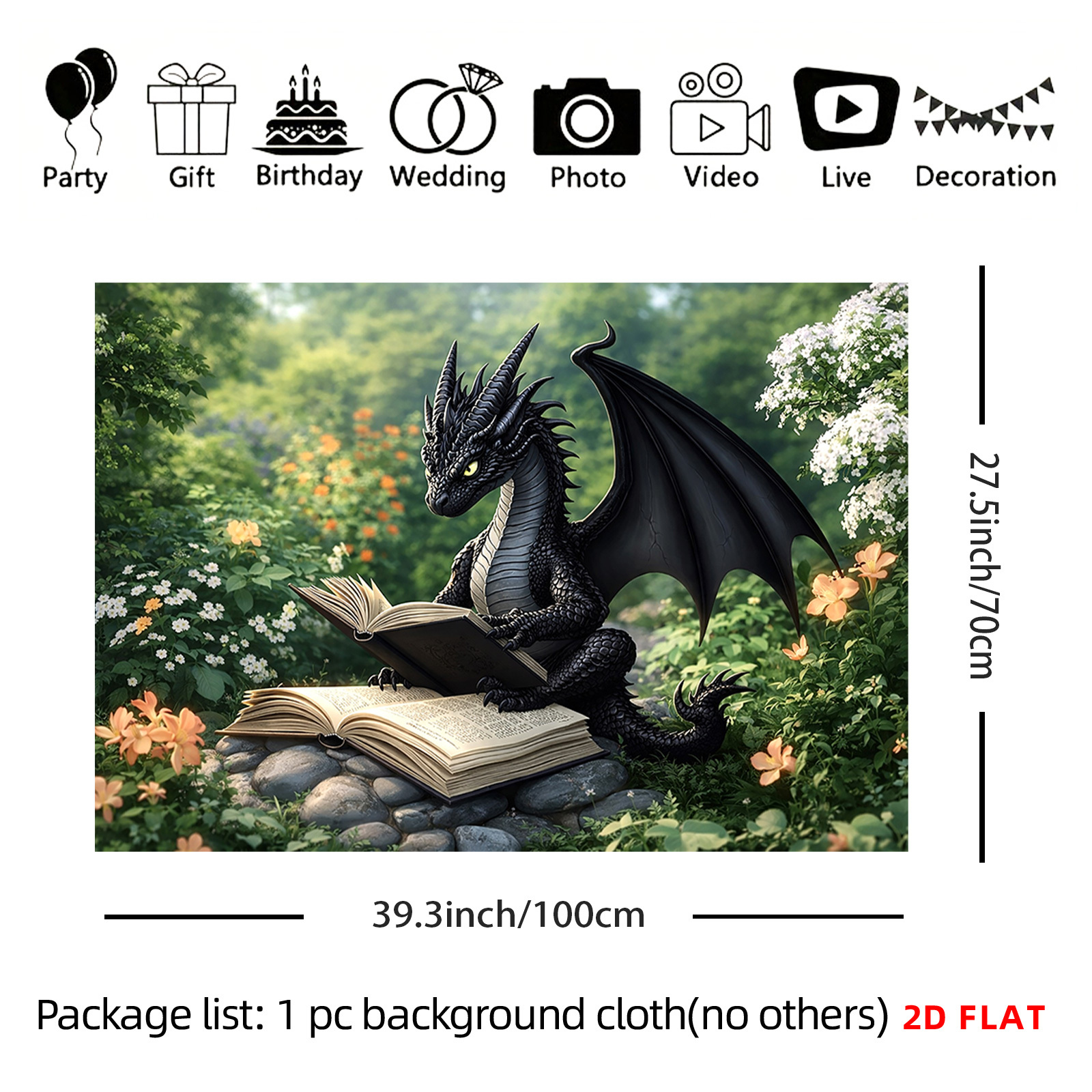 Fantasy Dragon Reading Book Ta - Garden Journal Planner recensione e prezzo